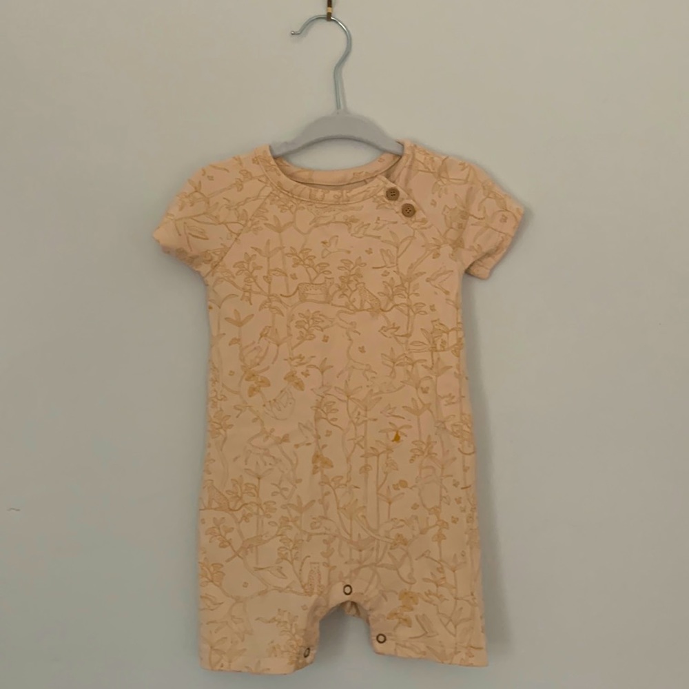 Red Caribou Jungle One Piece Short Sleeve 3-6m